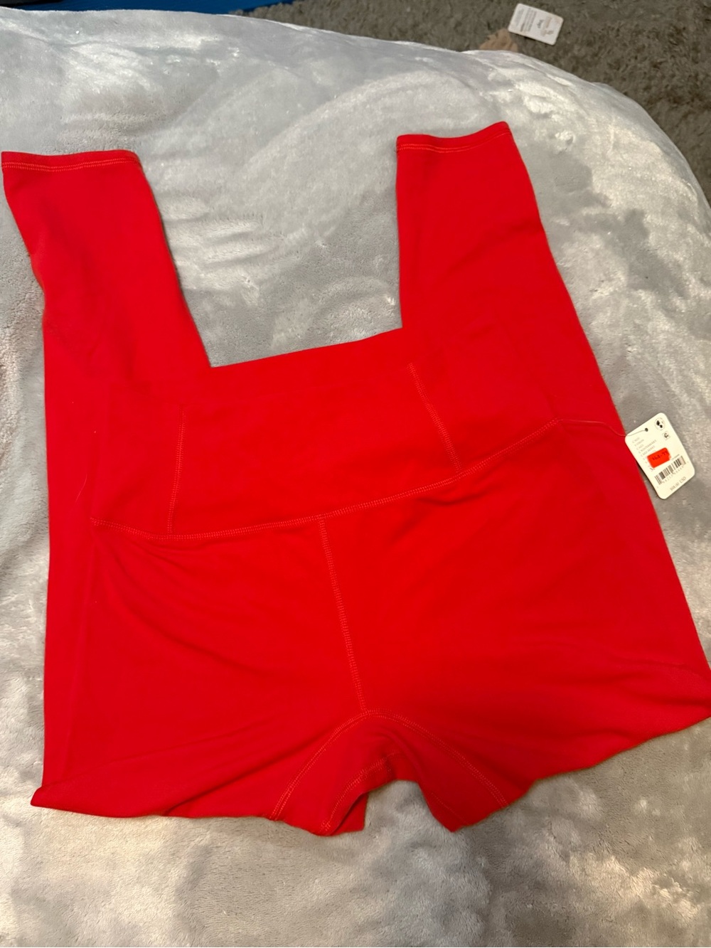 Free People Bright Red High-Waist Leggings